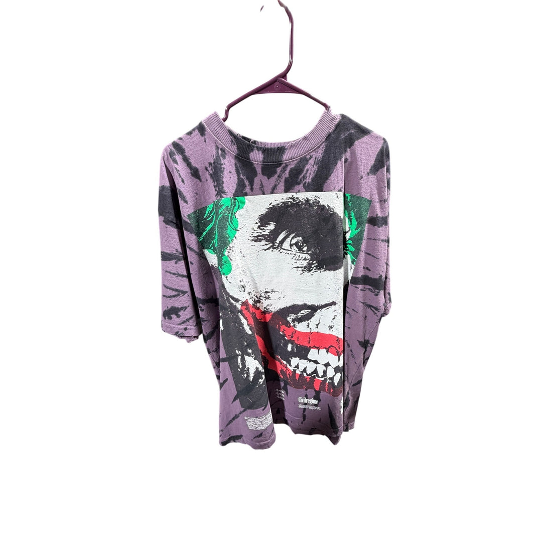 Civil Regime Graphic T-Shirt — Purple & Black Tie-Dye RH-142