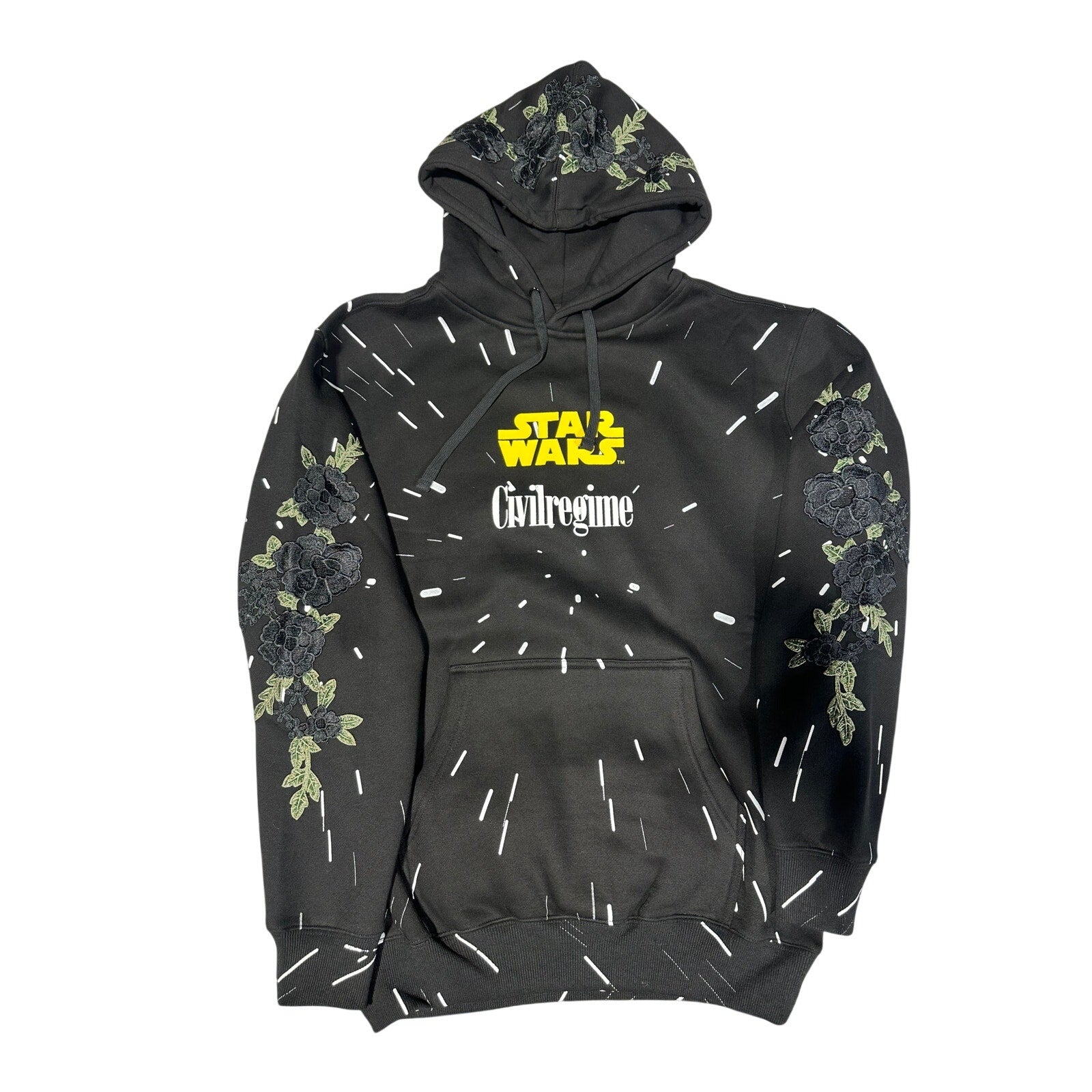 Civil Regime x Star Wars Hoodie Black Paint Splatter NWT