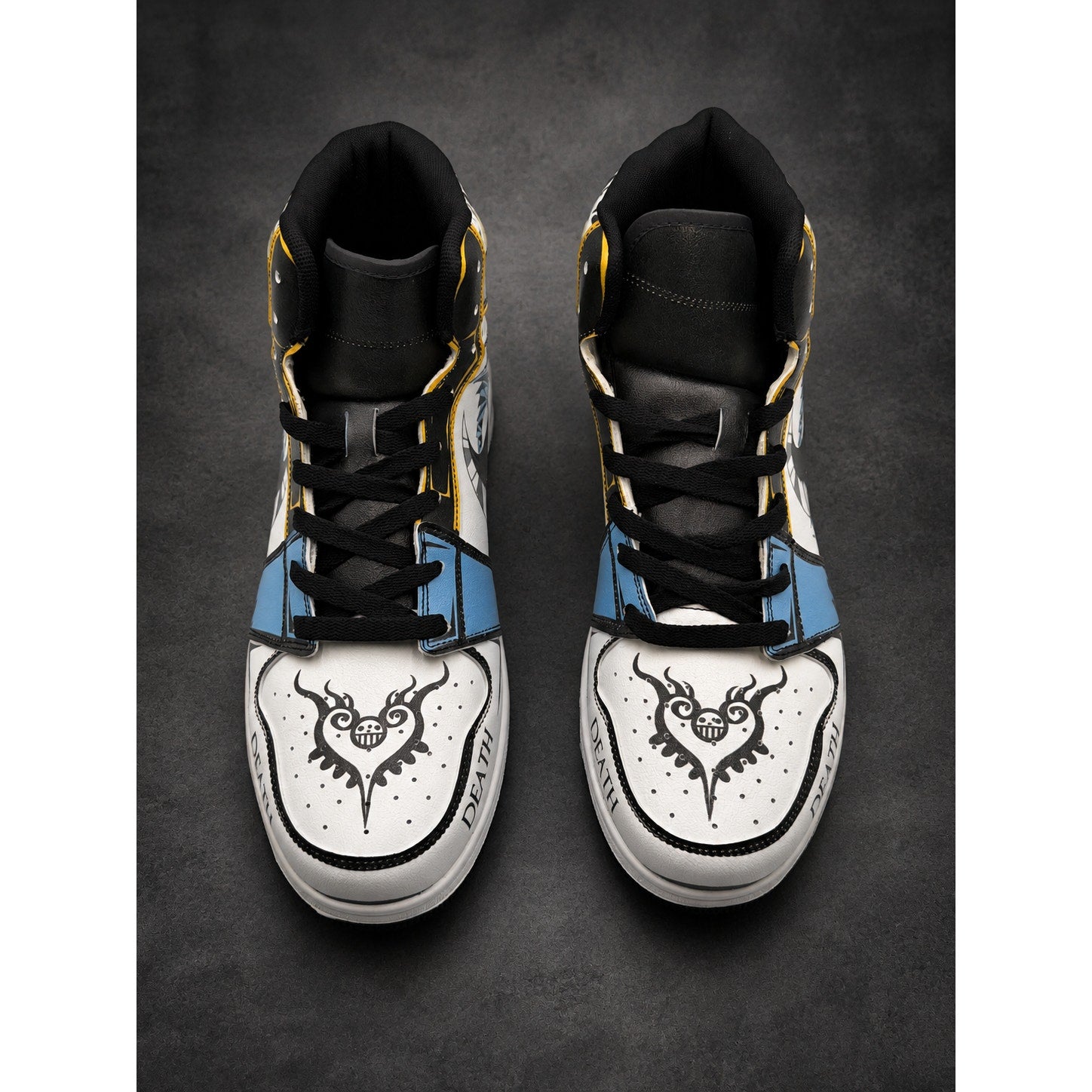 Custom One Piece Trafalgar Law High-Top Sneakers — Men’s EU 43 (RH-130)