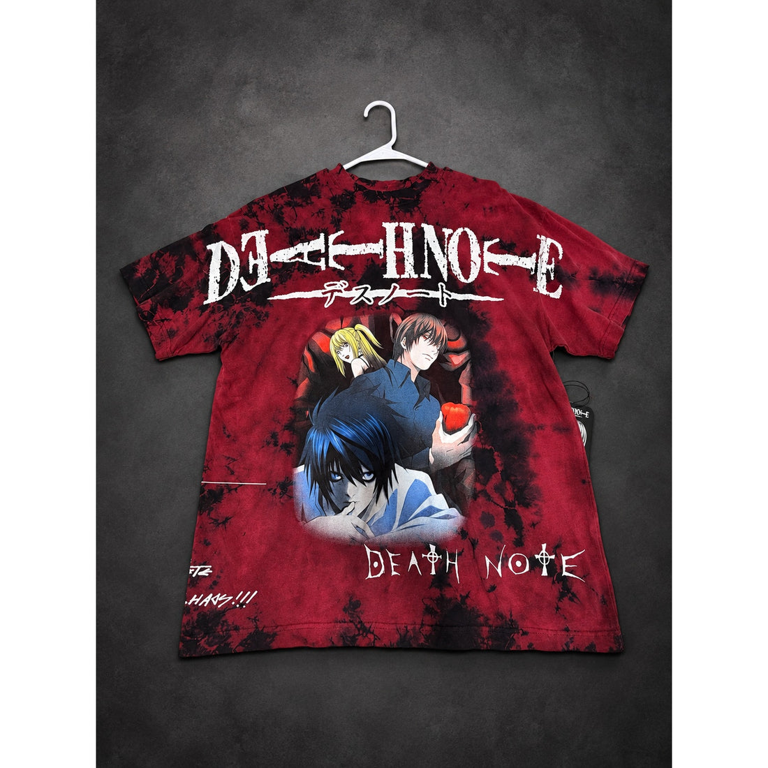 Civil Regime x Death Note Graphic T-Shirt — Red & Black Tie-Dye RH-139