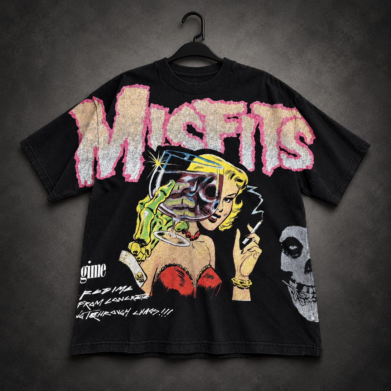 Civil Regime x Misfits Die Die My Darling T-Shirt Oversized — Black (RH-081)