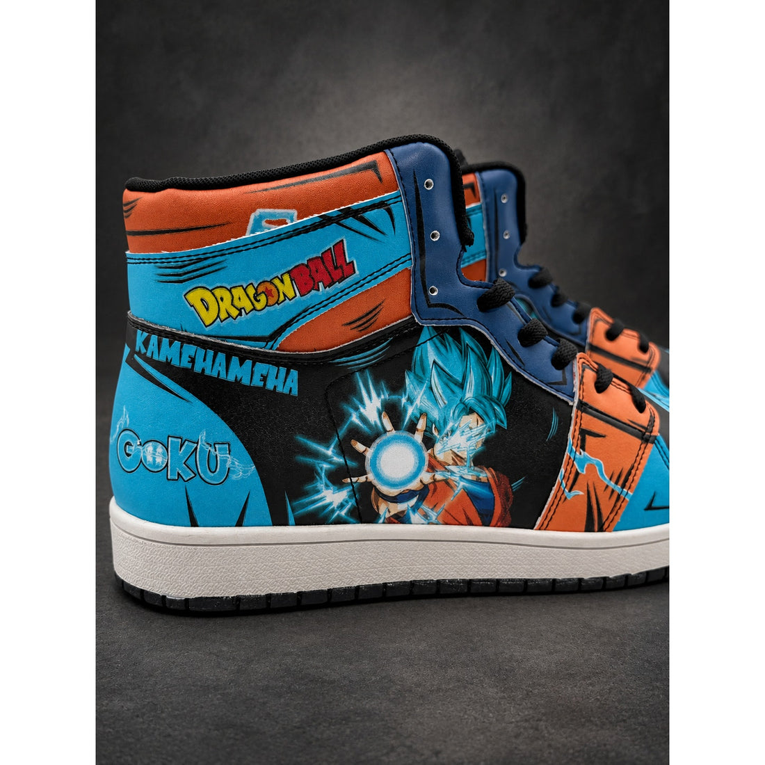 Custom D.B.Z. Anime Graphic High-Top Sneakers — Blue — Men’s EU 43 (RH-128)