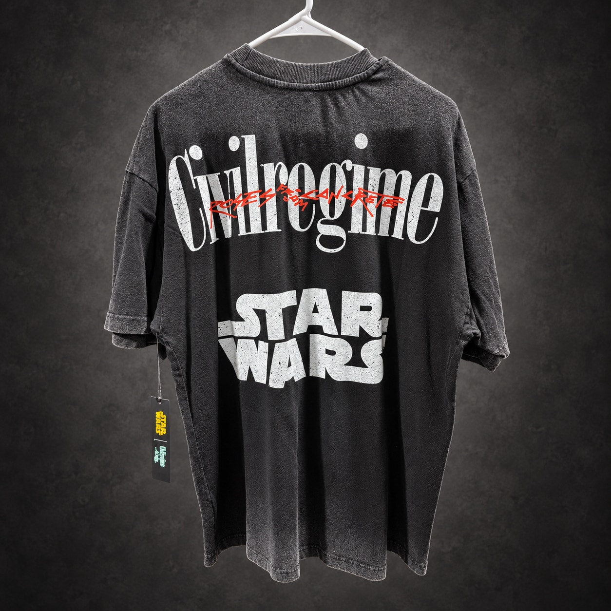 Civil Regime x Star Wars Kylo Ren Graphic T-Shirt — Washed Black & Red RH-087
