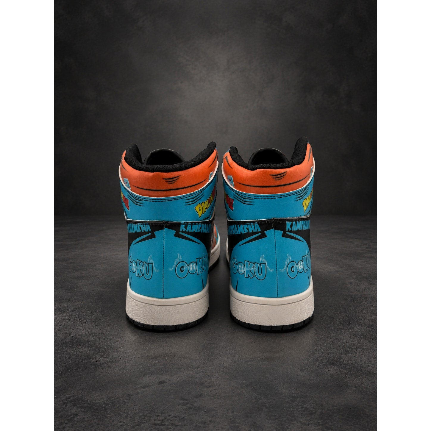 Custom D.B.Z. Anime Graphic High-Top Sneakers — Blue — Men’s EU 43 (RH-128)