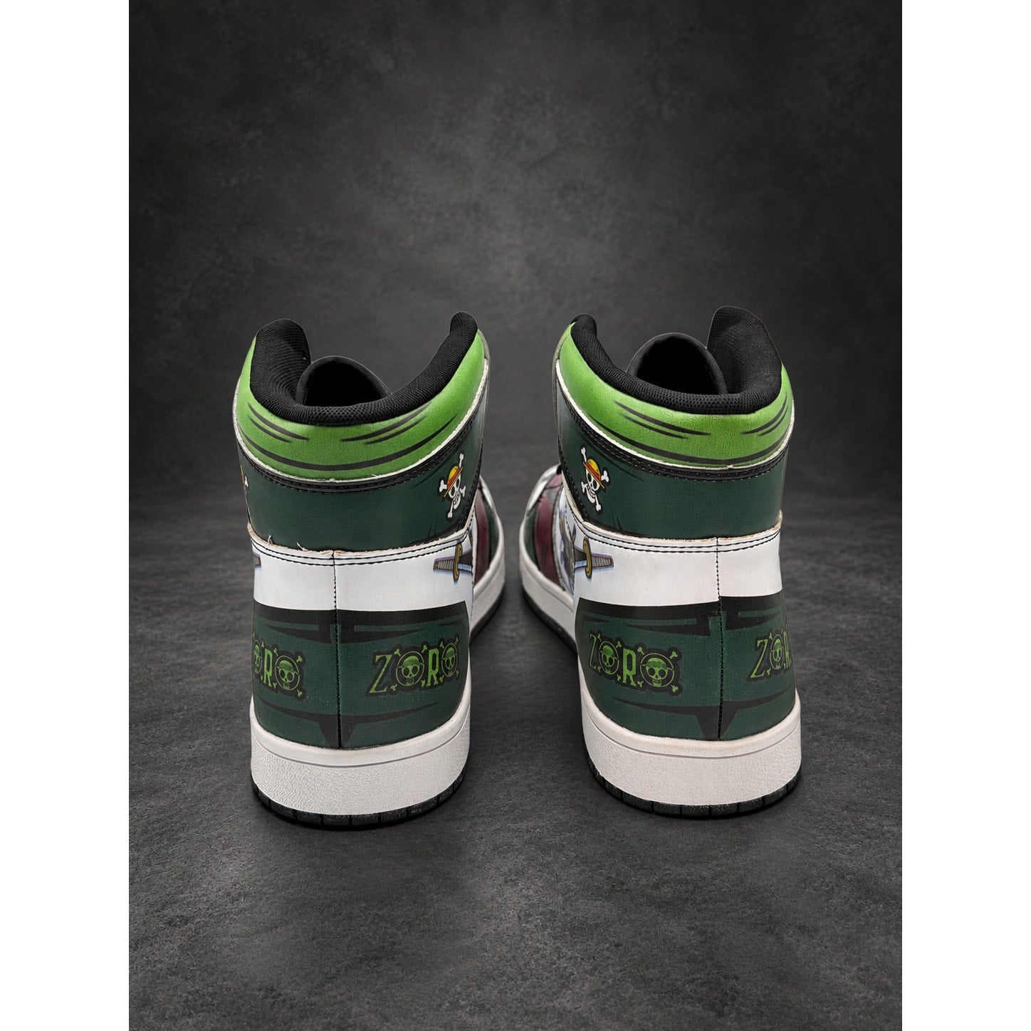 Custom One Piece Roronoa Zoro High-Top Sneakers — Men’s EU 46 (RH-129)