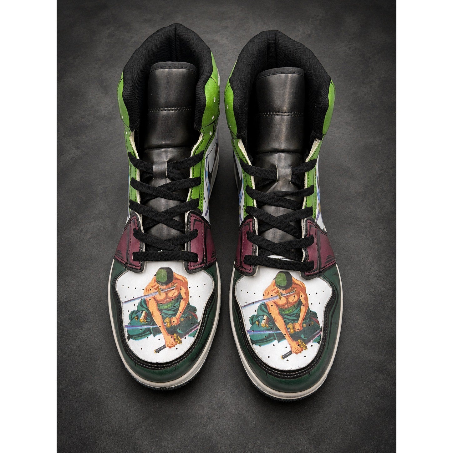 Custom One Piece Roronoa Zoro High-Top Sneakers — Men’s EU 46 (RH-129)