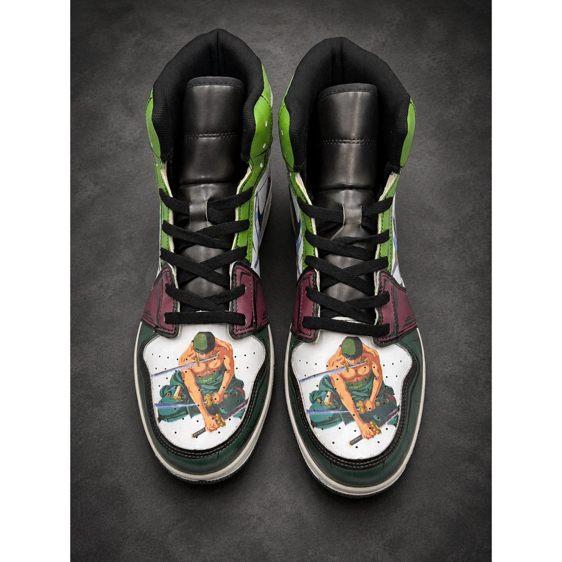 Custom One Piece Roronoa Zoro High-Top Sneakers — Men’s EU 46 (RH-129)