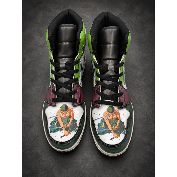 Custom One Piece Roronoa Zoro High-Top Sneakers — Men’s EU 46 (RH-129)