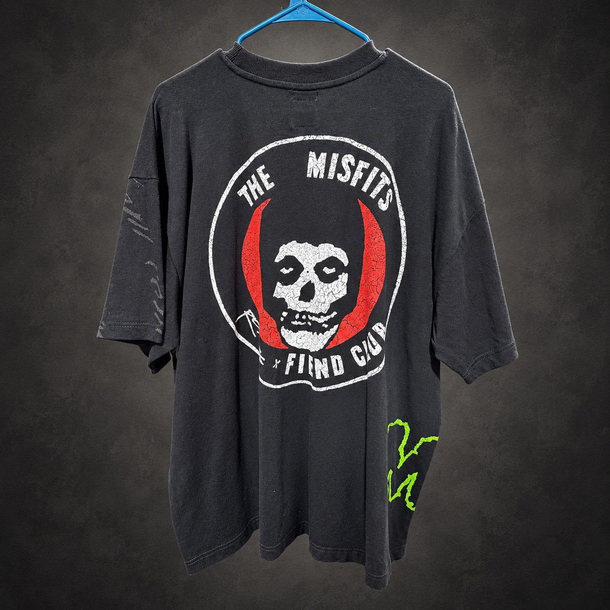 Civil Regime x Misfits Fiend Club Graphic T-Shirt Oversized — Black & Neon Green RH-084