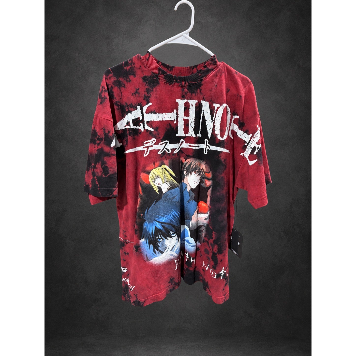 Civil Regime x Death Note Graphic T-Shirt — Red & Black Tie-Dye RH-139