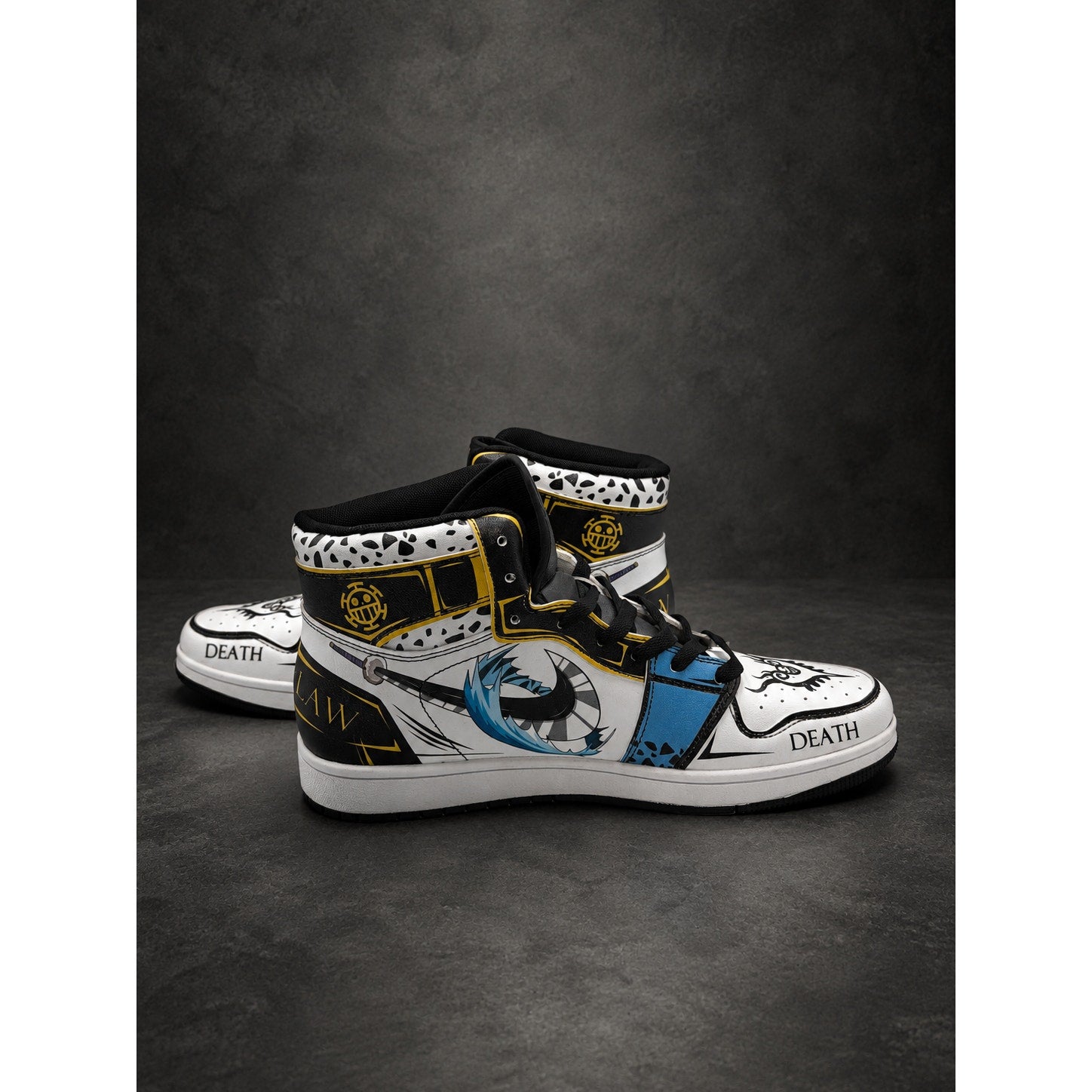 Custom One Piece Trafalgar Law High-Top Sneakers — Men’s EU 43 (RH-130)