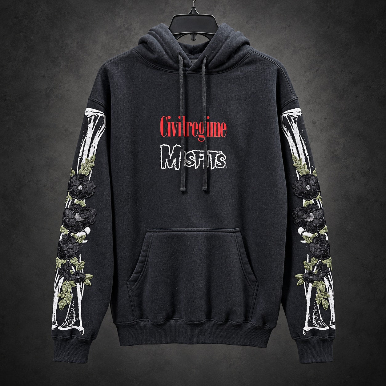 Civil Regime x Misfits Skull Graphic Hoodie — L-OS / Black (RH-076)