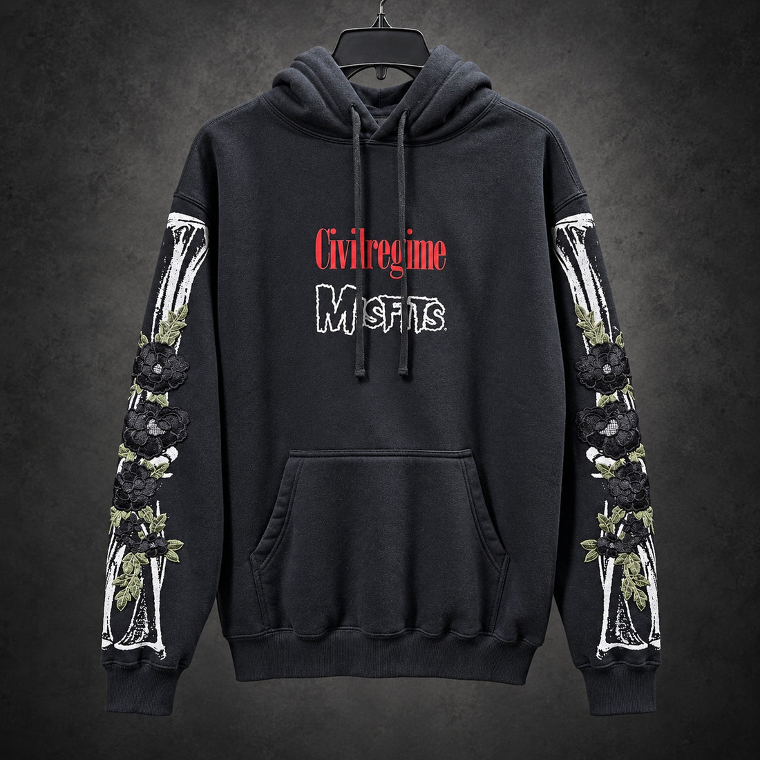 Civil Regime x Misfits Skull Graphic Hoodie — L-OS / Black (RH-076)