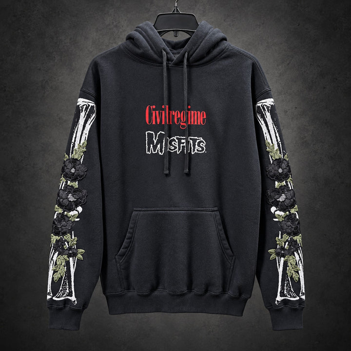 Civil Regime x Misfits Skull Graphic Hoodie — L-OS / Black (RH-076)