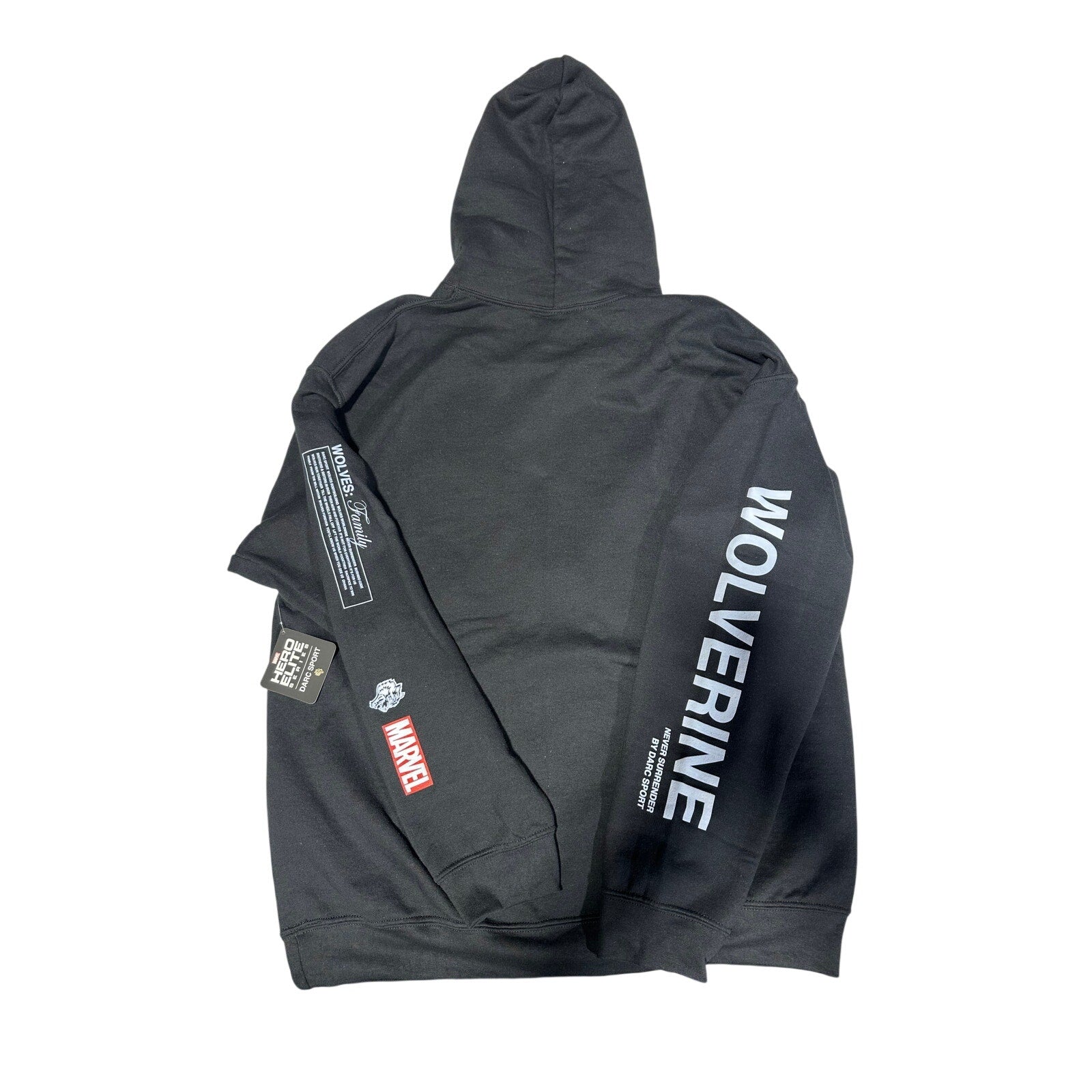 Darc Sport Hero Elite Series x Marvel Wolverine Hoodie Black Size M NWT