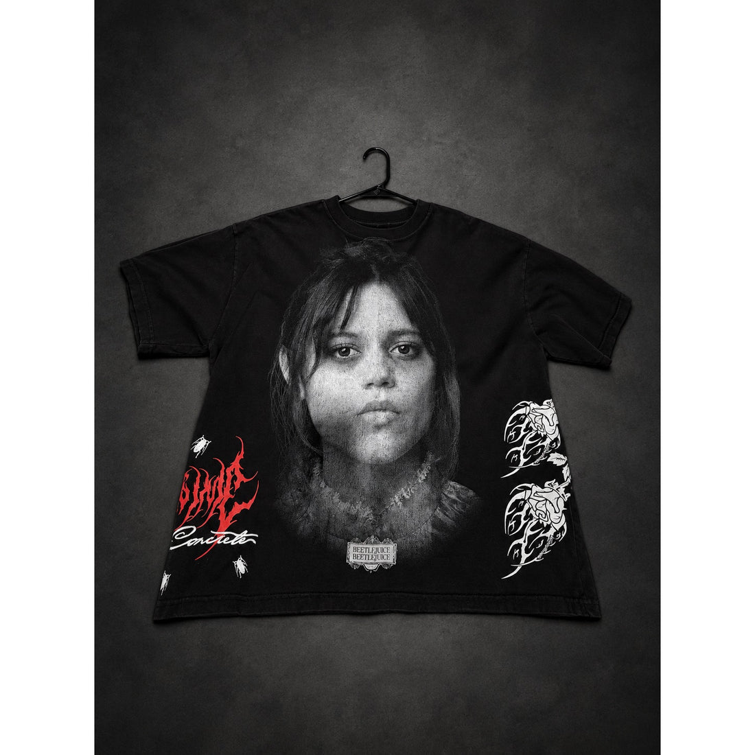 Civil Regime x Beetlejuice Jenna Ortega Graphic T-Shirt — Washed Black RH-134