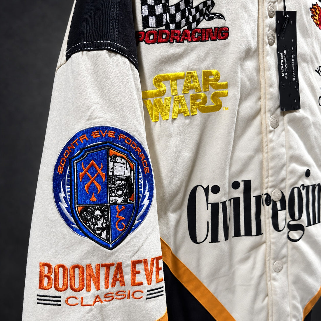 Civil Regime x Star Wars Podracing Jacket — Cream & Black - XXL (RH-068)