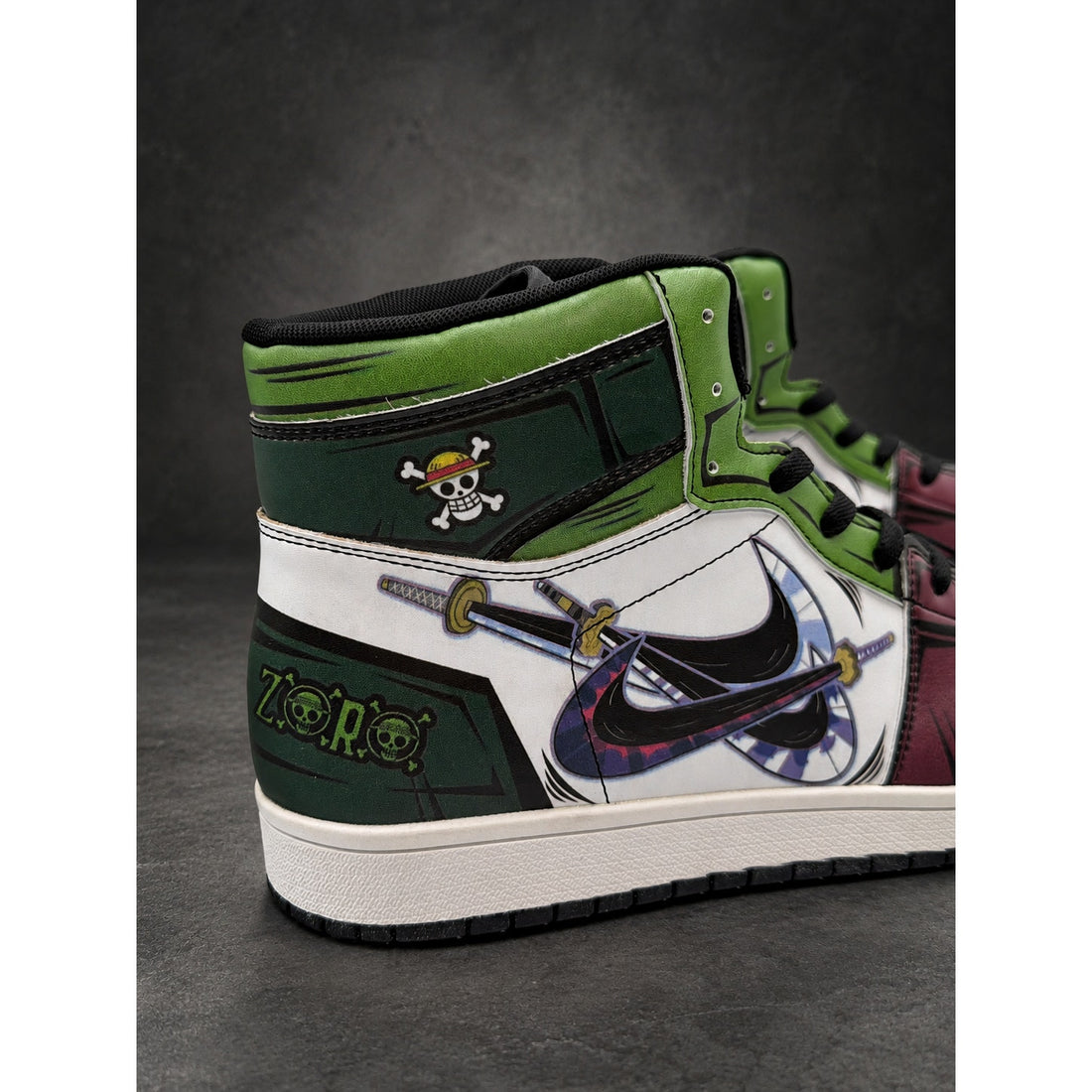 Custom One Piece Roronoa Zoro High-Top Sneakers — Men’s EU 46 (RH-129)