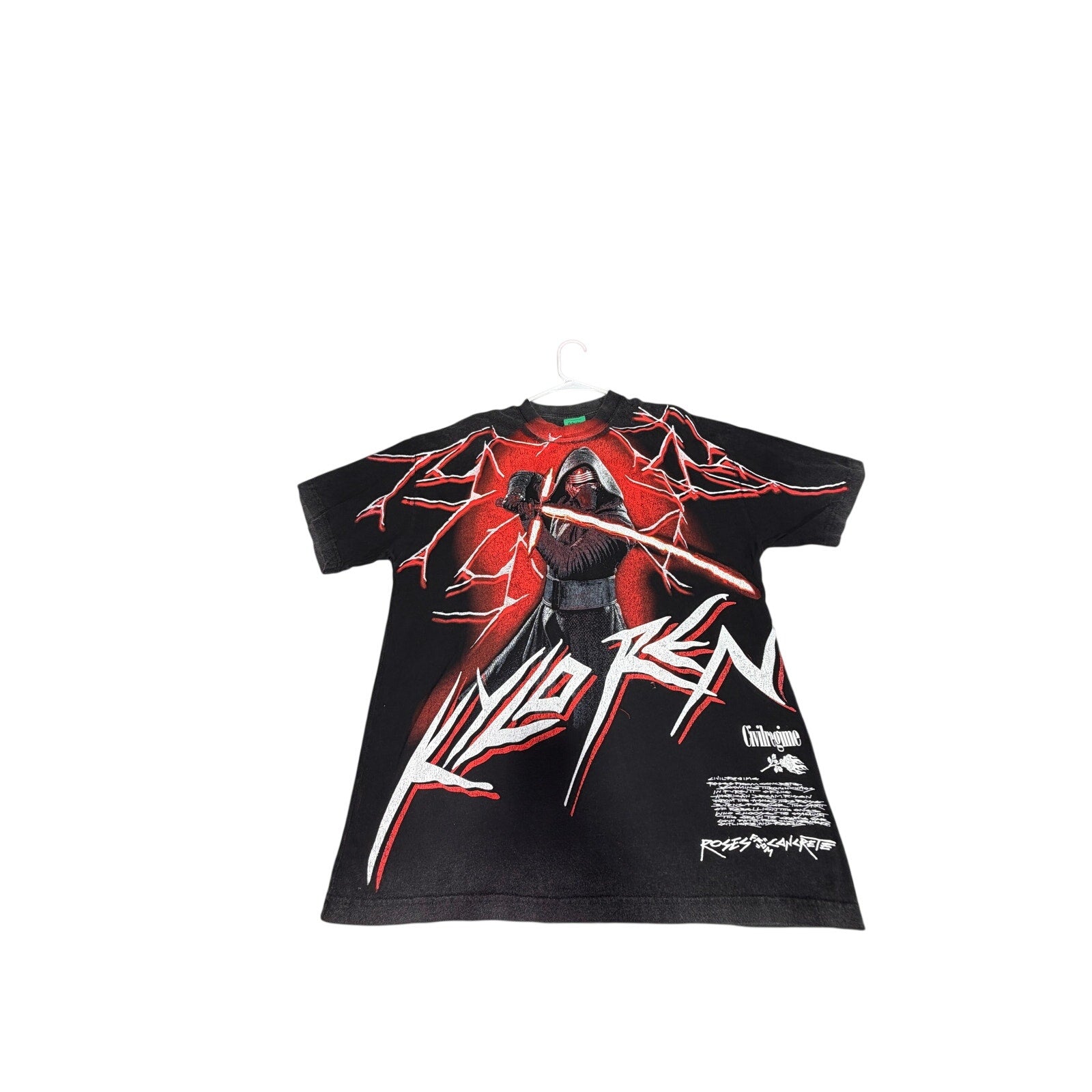 Civil Regime x Star Wars Kylo Ren Graphic T-Shirt — Washed Black & Red RH-087