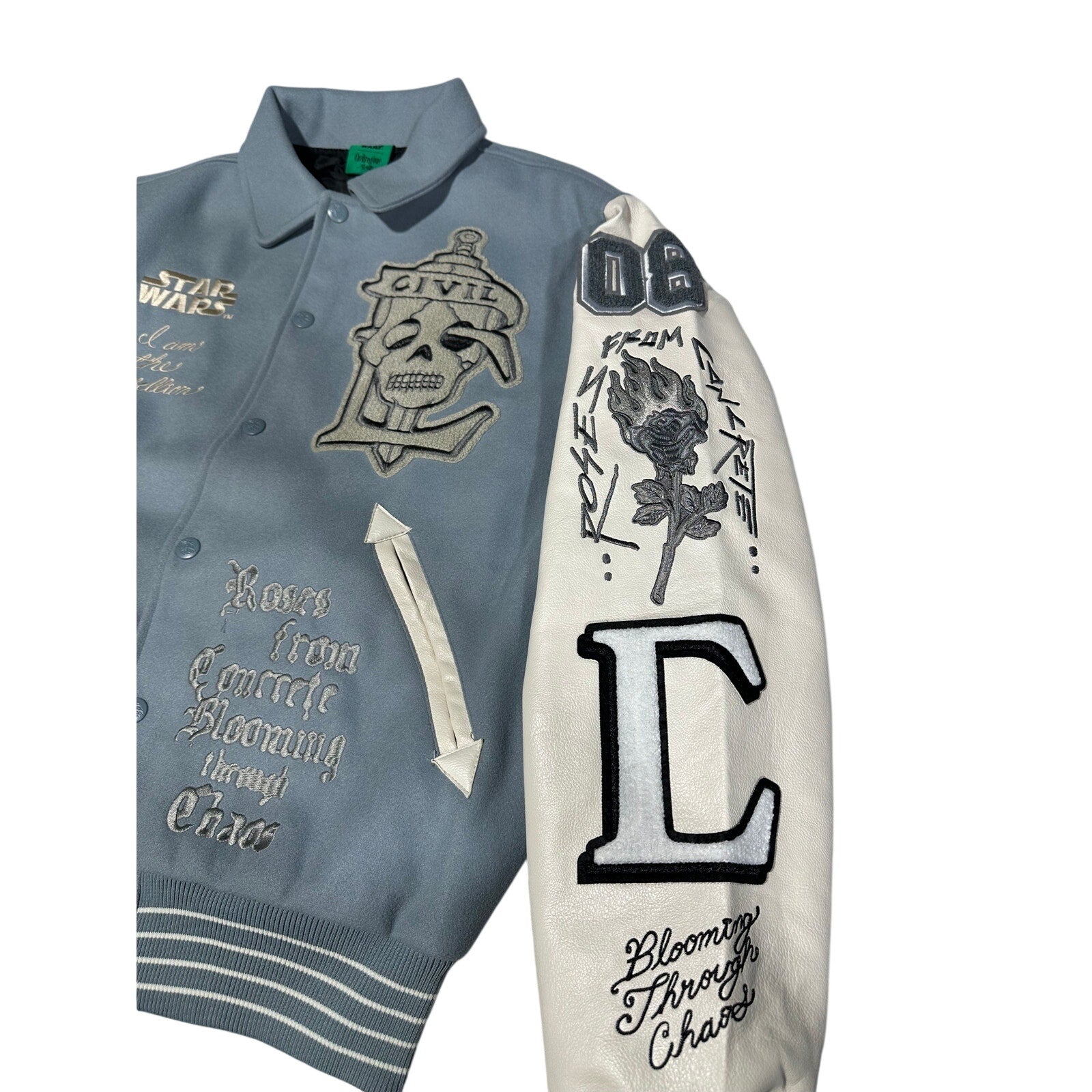 Civil Regime X STAR WARS Rebellion Embroidered Varsity Jacket NWT Large Civil Regime