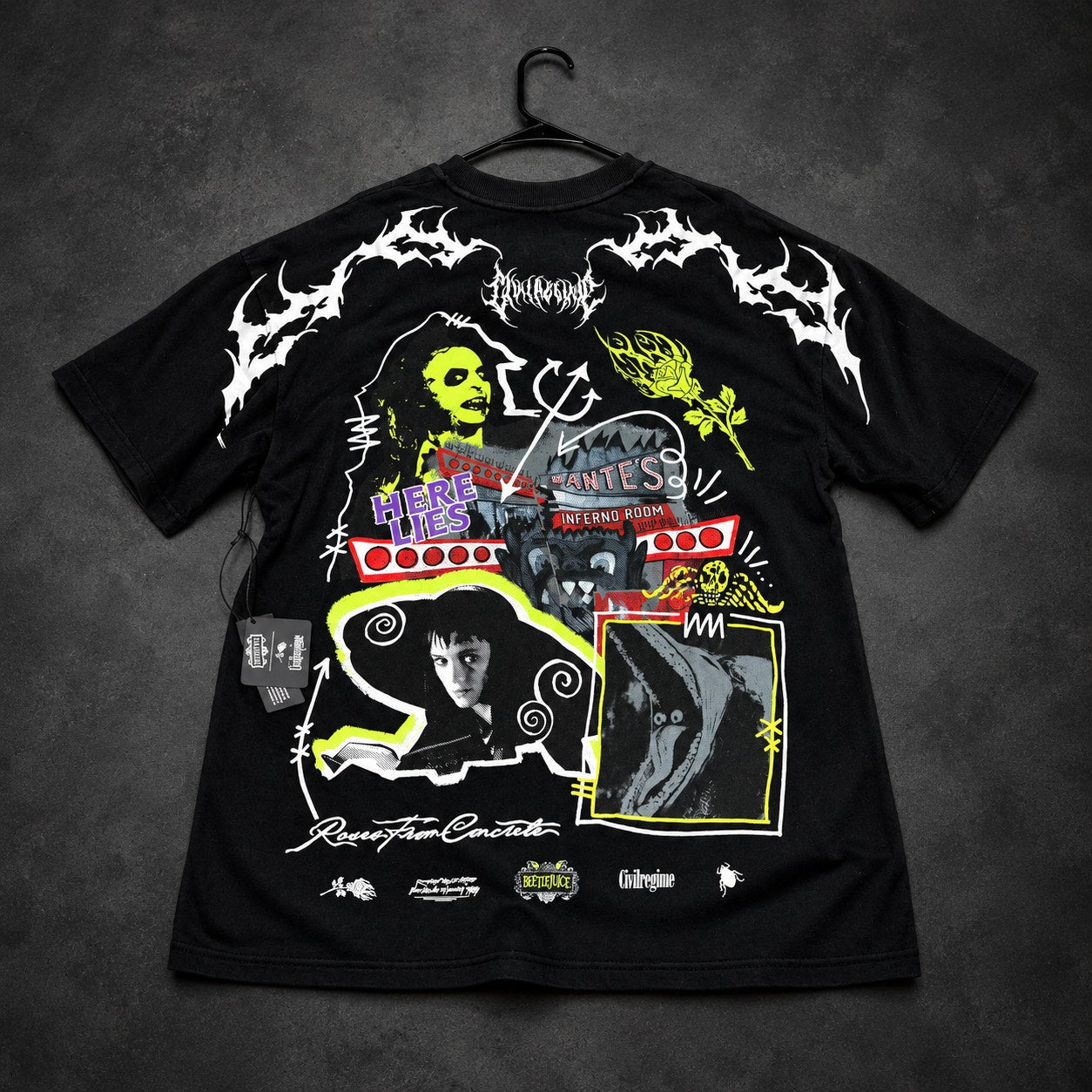 Civil Regime Graphic T-Shirt — Black & Neon Green (RH-074)