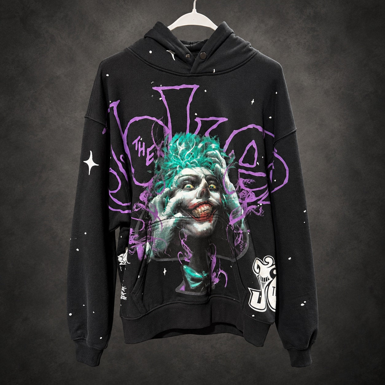 Civil Regime x DC The Joker Graphic Hoodie — Black & Purple Medium (RH-080)