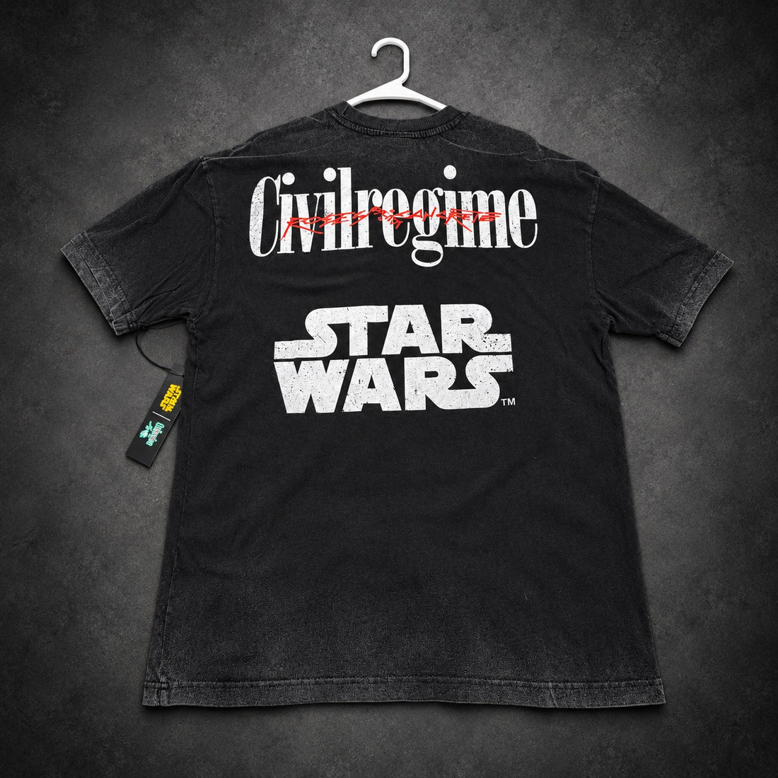 Civil Regime x Star Wars Kylo Ren Graphic T-Shirt — Washed Black & Red RH-087