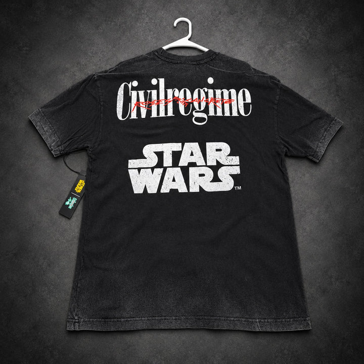 Civil Regime x Star Wars Kylo Ren Graphic T-Shirt — Washed Black & Red RH-087