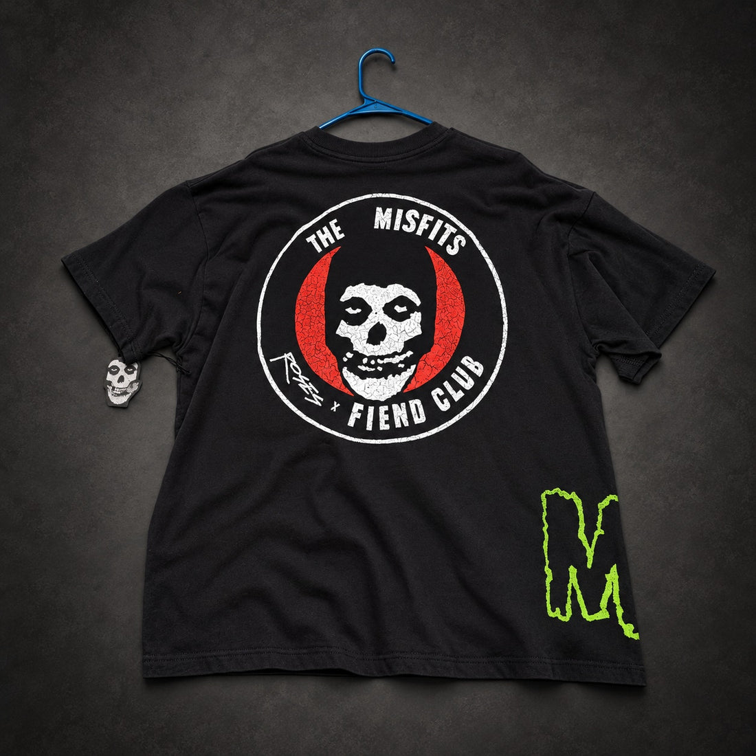 Civil Regime x Misfits Fiend Club Graphic T-Shirt Oversized — Black & Neon Green - RH-082