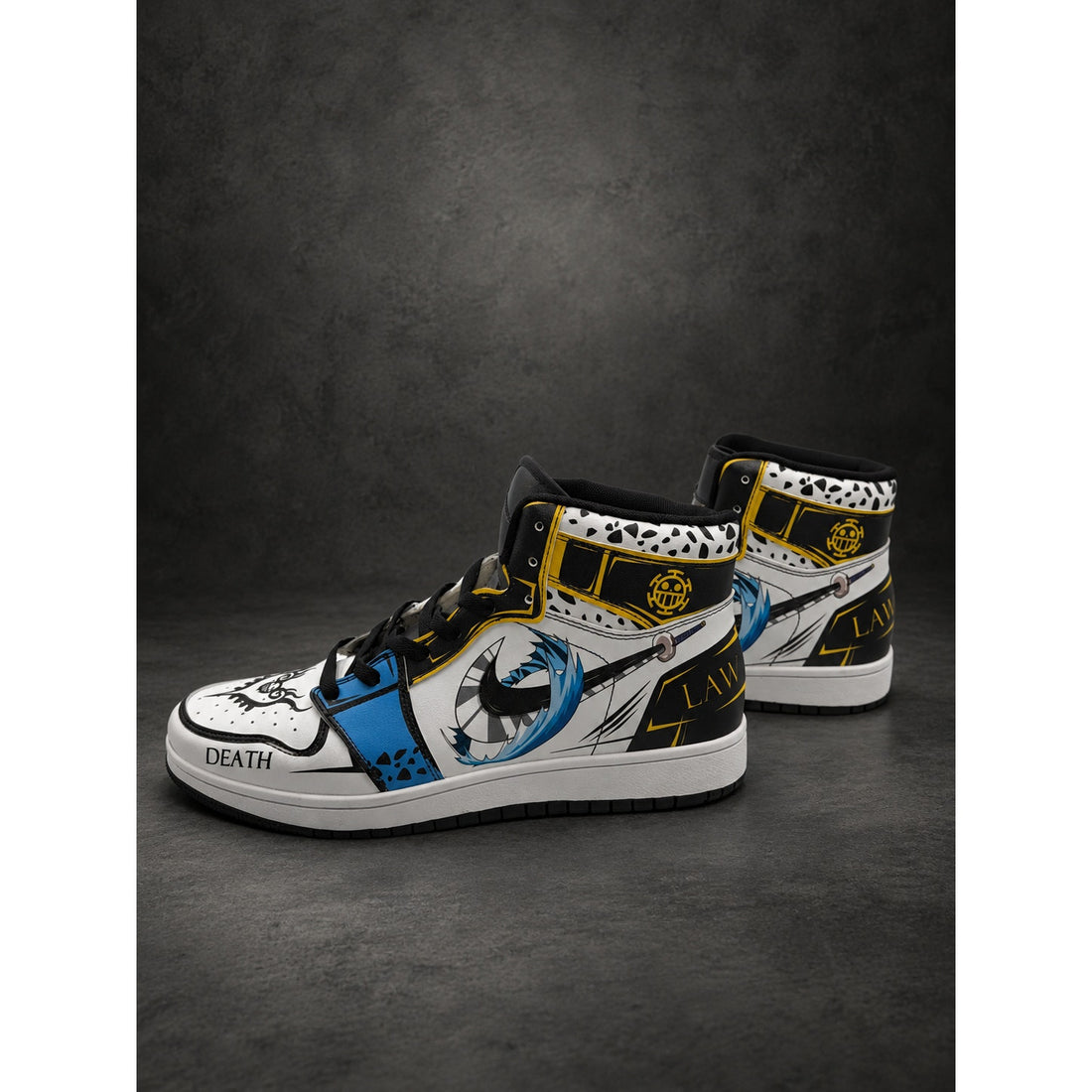 Custom One Piece Trafalgar Law High-Top Sneakers — Men’s EU 43 (RH-130)