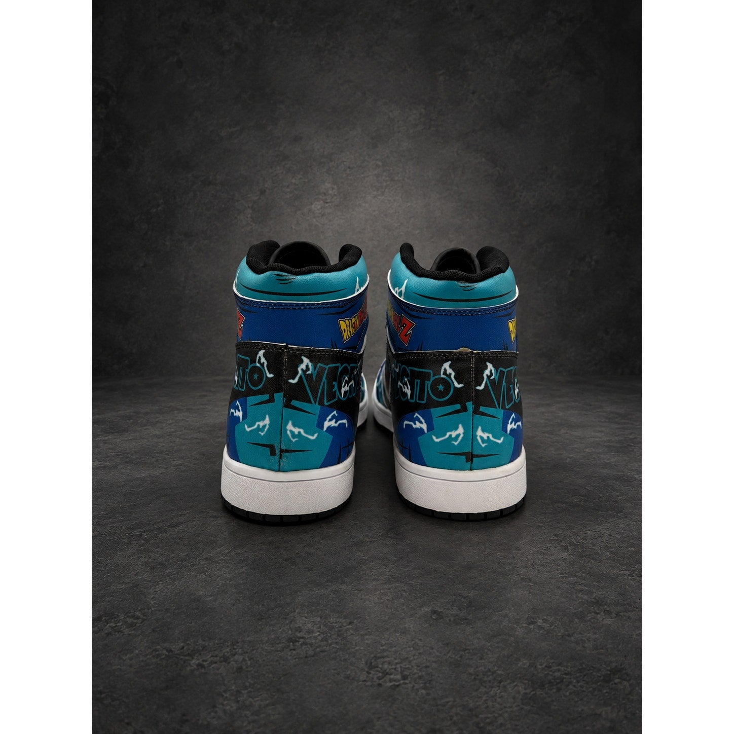 Custom D.B.Z Vegito High-Top Sneakers — Blue & Black — Men’s EU 44 (RH-131)