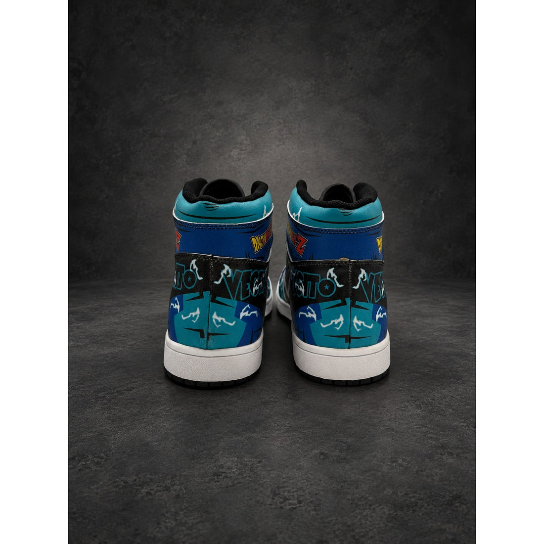 Custom D.B.Z Vegito High-Top Sneakers — Blue & Black — Men’s EU 44 (RH-131)