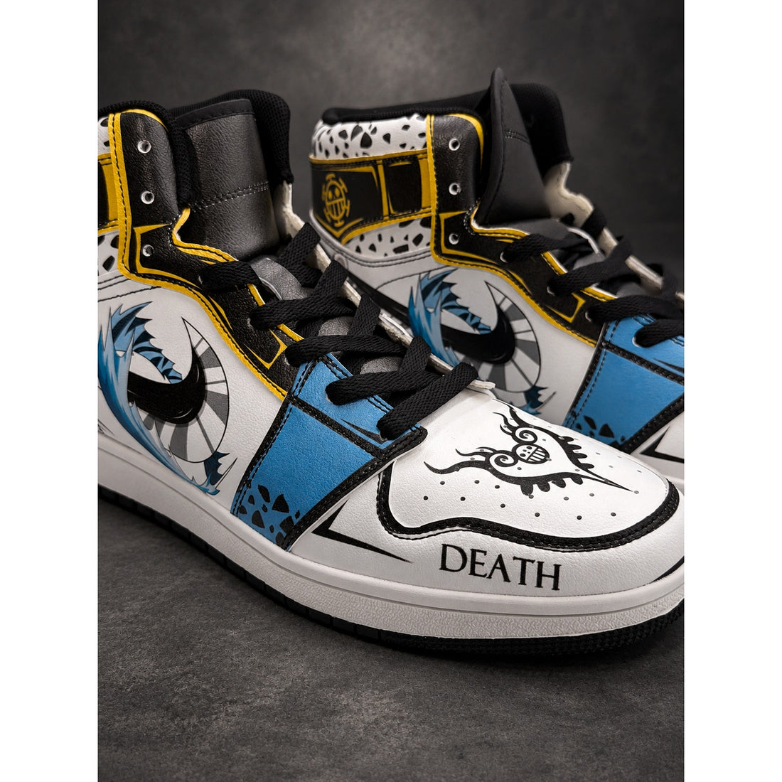 Custom One Piece Trafalgar Law High-Top Sneakers — Men’s EU 43 (RH-130)
