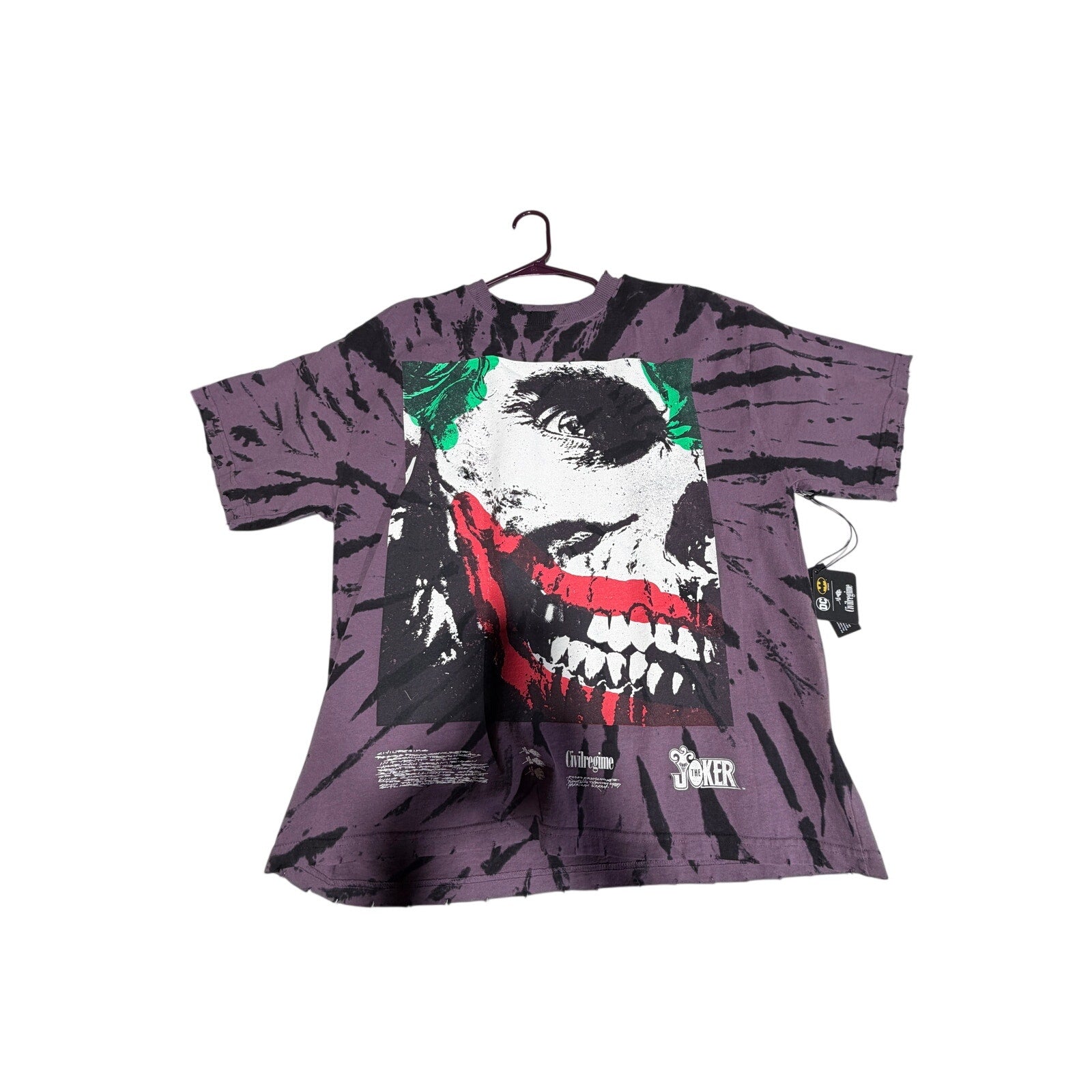 Civil Regime Graphic T-Shirt — Purple & Black Tie-Dye RH-142