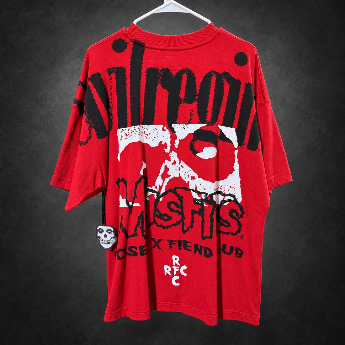 Civil Regime x Misfits Skull Graphic T-Shirt Oversized — Red RH-086