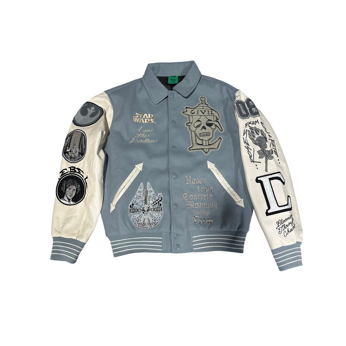 Civil Regime X STAR WARS Rebellion Embroidered Varsity Jacket NWT Large Civil Regime