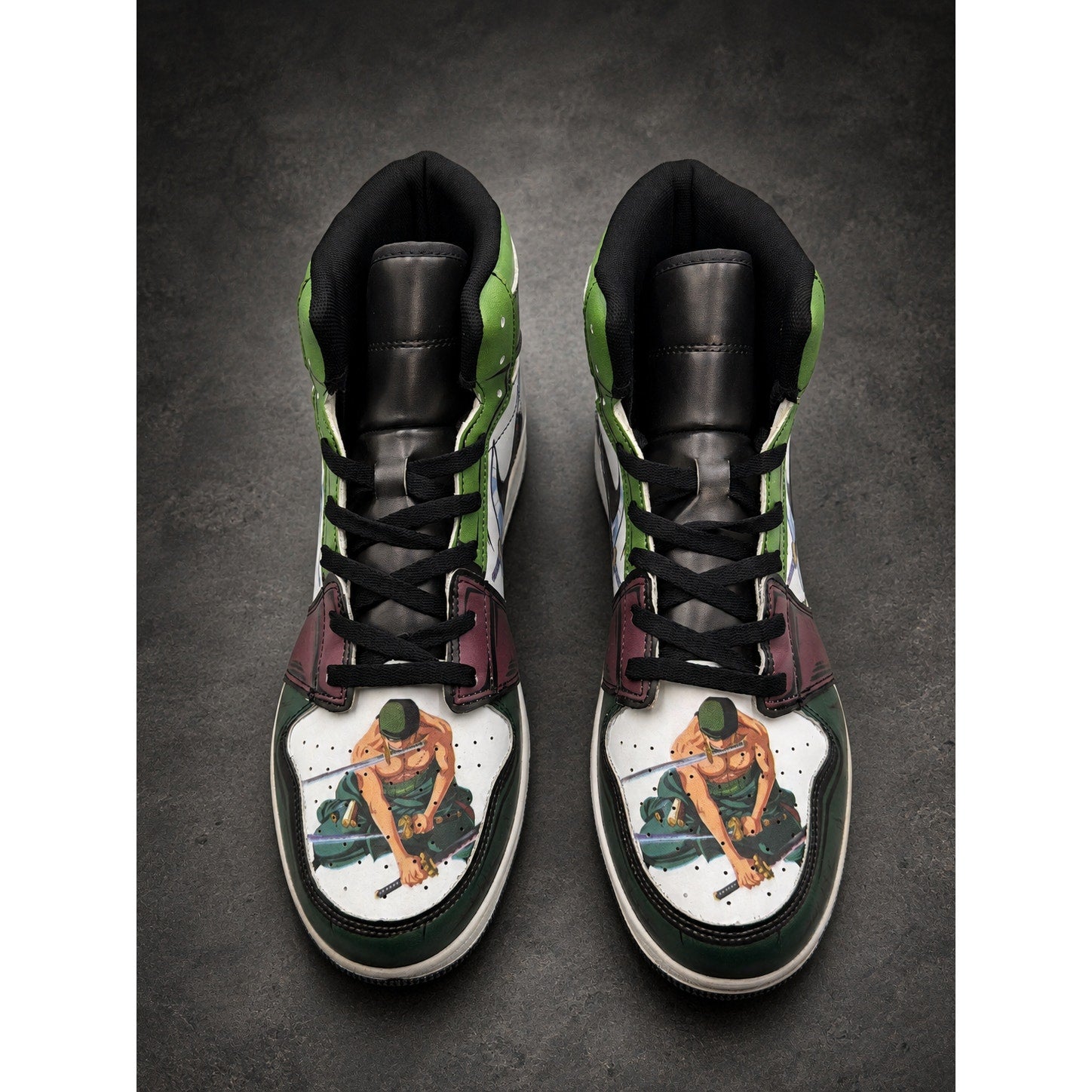 Custom One Piece Roronoa Zoro High-Top Sneakers — Men’s EU 46 (RH-129)