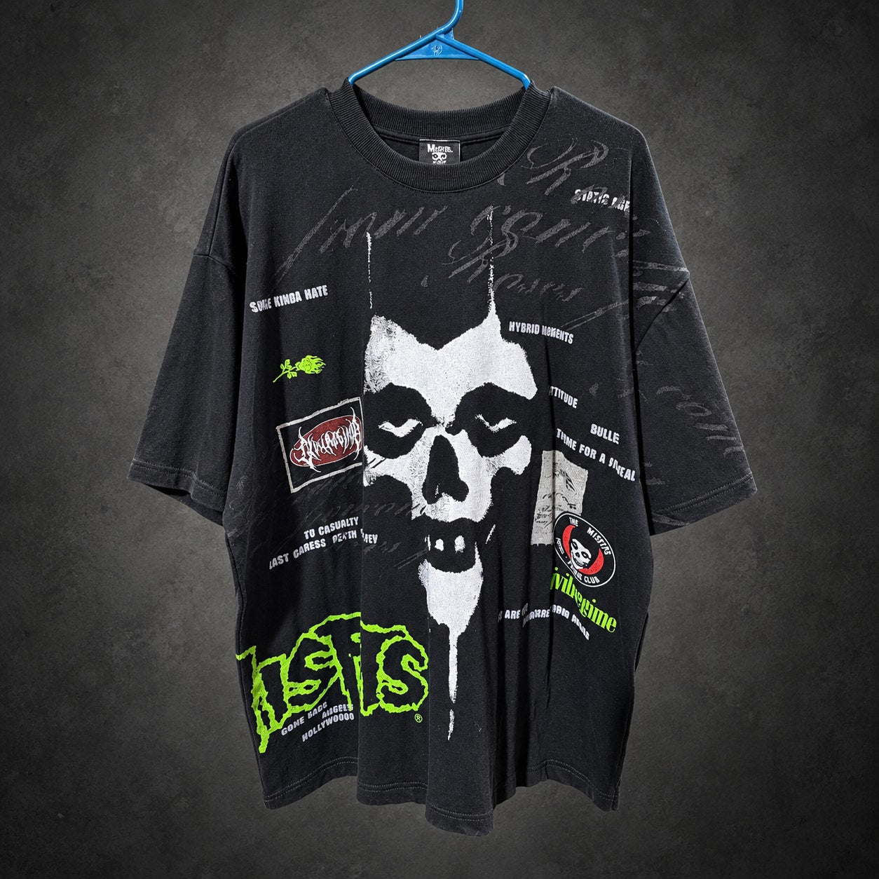 Civil Regime x Misfits Fiend Club Graphic T-Shirt Oversized — Black & Neon Green RH-084