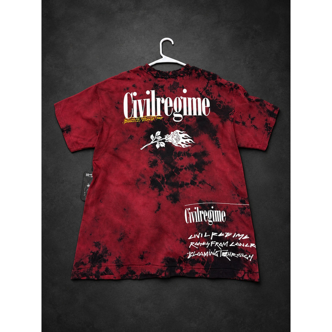 Civil Regime x Death Note Graphic T-Shirt — Red & Black Tie-Dye RH-139