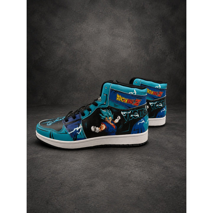 Custom D.B.Z Vegito High-Top Sneakers — Blue & Black — Men’s EU 44 (RH-131)