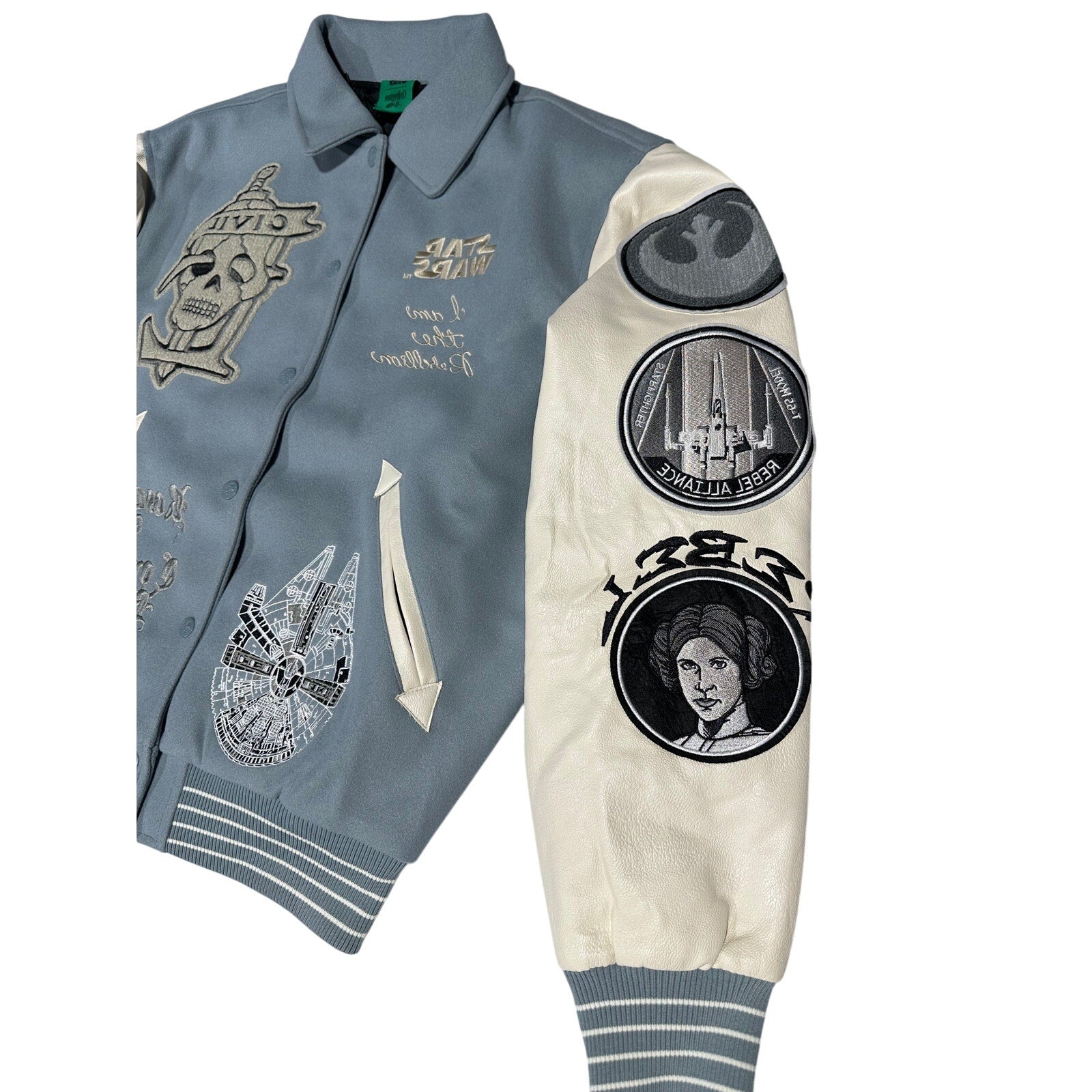 Civil Regime X STAR WARS Rebellion Embroidered Varsity Jacket NWT Large Civil Regime
